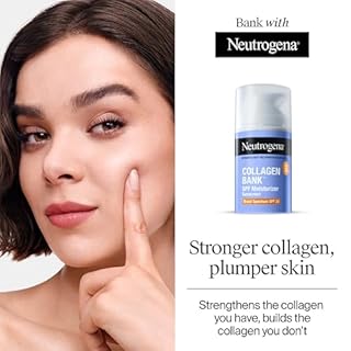 Neutrogena Collagen Bank Face Moisturizer, Broad Spectrum SPF 30 Anti-Aging Face & Neck Collagen Cream, Micro-Peptides, No White Cast 2 fl oz & Trial Size Hydro Boost Facial Cleanser, 0.5oz