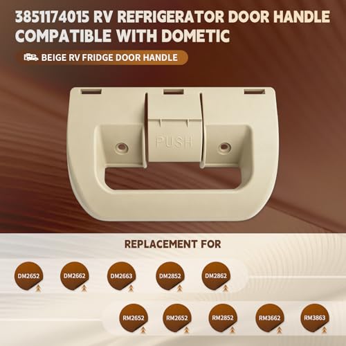 QJPT 2 Pack 3851174015 RV Refrigerator Door Handle Compatible with Dometic,Beige RV Fridge Door Handle, Replacement for DM2652,DM2662,DM2663,DM2852,DM2862,RM2652,RM2663,RM2852,RM3662,RM3863 by QJPT - Used condition - Image 3