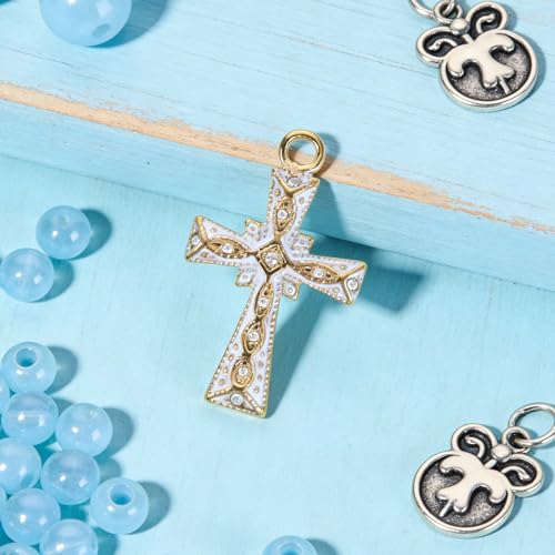 Cruz de acero inoxidable que no se oscurece para collares duraderos PRETYZOOM 8