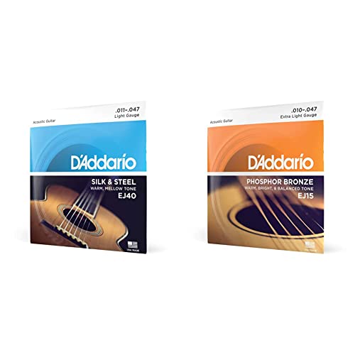 D’Addario EJ40 Cordes en soie/acier pour guitare folk 11-47 & Cordes Guitare Acoustique | Corde Guitare Folk | EJ15… - Les Beatles, Paul McCartney, John Lennon, RIngo Starr, George Harrison D'Addario EJ40 Cordes en soie/acier pour guitare folk 11-47 & Cordes Guitare Acoustique | Corde Guitare Folk | EJ15…