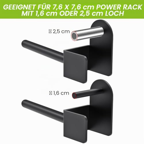 Kipika Hantelscheibenhalter für 3x3 Power Rack - Heavy Duty Steel Storage Rack für 1-Zoll,pro Rack - 2er Set