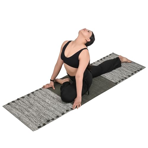 Silak Organic Cotton Yoga Mat Jade & Jute