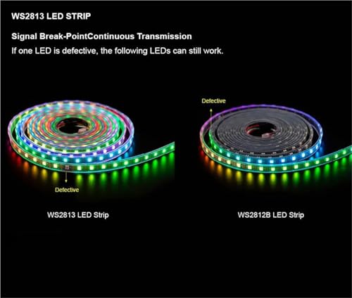 Tira LED WS2813 5m 60 LEDs IP67 PCB blanco miniatura 2