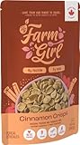 Farm Girl Cinnamon Crisps Artistian Keto Cereal - Low Carb, Non-GMO, Gluten Free, Low Sugar, Zero Preservatives - Plant Based Protein - Perfect For Keto, Vegan and Paleo Diets (9.88oz)