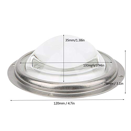 Image of Walfront 100mm /3.94in High Power LED Condenser Lens 60 Beam Angle Optical Glass Aspheric Design with Bracket for 20-200W Spotlight Projector Car Light -30~200℃ Temperature