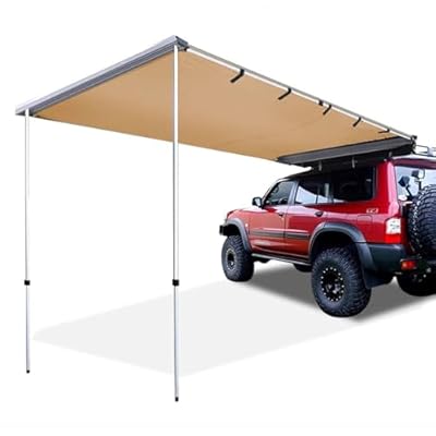 Car Shed, Lean to Carport, Rv Carport,canopy Carport, Rainproof PU2000+, Sunshade Sunscreen UPF50+, Retractable, Suitable for Camping, Road Trip, Outdoor Travel, Travel, Adventure(160x250cm(5.2x8.2ft)
