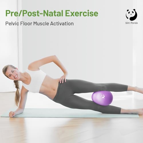 Image of Slim Panda Pilates Ball - 9 Inch Mini Exercise Ball for Pilates, Yoga, Balance, Stability, Core Training and Physical Therapy