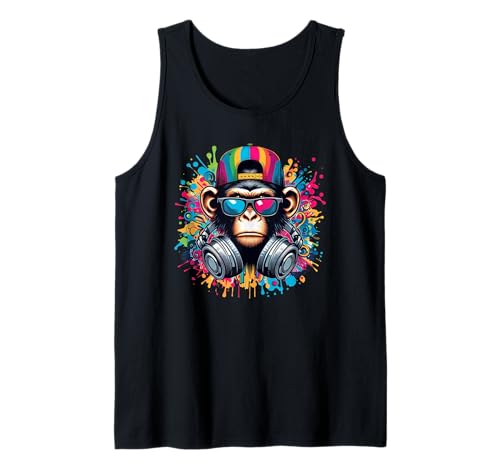 Rave Party Rock Metal Zeltfest Spruch Monkey Oktoberfest Top Tank Top