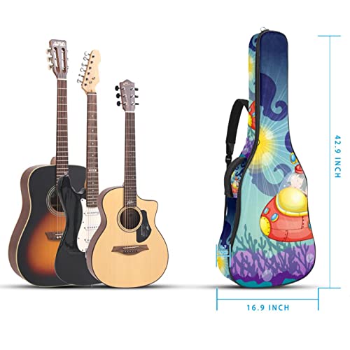 Housse de guitare acoustique étanche avec double bandoulière et poche esthétique, papillon, rose, fleurs, Multicolore 03… - Les Beatles, Paul McCartney, John Lennon, RIngo Starr, George Harrison Housse de guitare acoustique étanche avec double bandoulière et poche esthétique, papillon, rose, fleurs, Multicolore 03… – Image 6