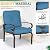 Incbruce 5 Pcs(6 Seats) Outdoor Metal Furniture Sets Wrought Iron Patio Conversation Sets, (Glider, 2 Single Chairs, Loveseat, and Coffee Table) with Cushion (Peacock Blue)