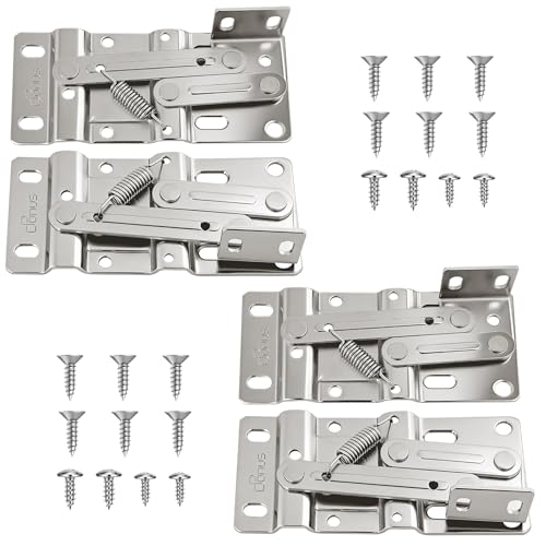 Image of 2 Pair Newly Upgraded Steel Sink Tip Out Tray Hinges with Screws