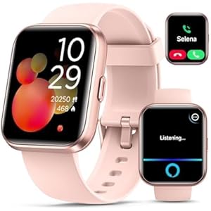 Smartwatch for Women, Compatible with Android & iPhone, 1.8” Fitness Tracker Watch with Alexa, Call & Notification Alerts, Heart Rate & Sleep Monitor, 120 Sports Modes, Waterproof Watch for Women