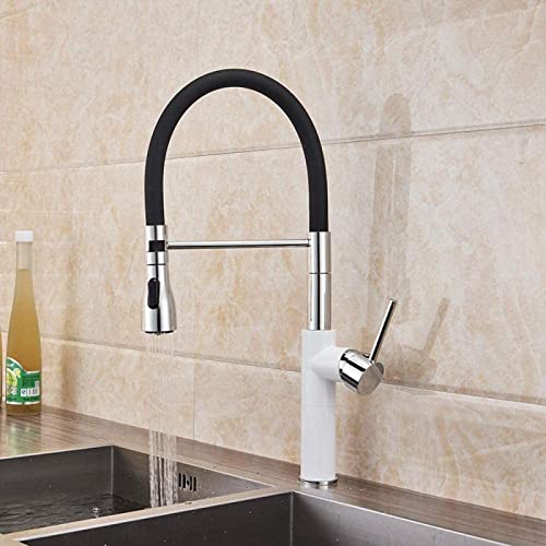 Robinet d'évier double bec avec commande eau chaude et froide à poignée unique - 3