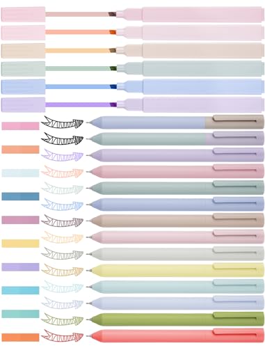 Kit prise de notes étude biblique NiArt stylos gel et surligneurs Morandi pour journal