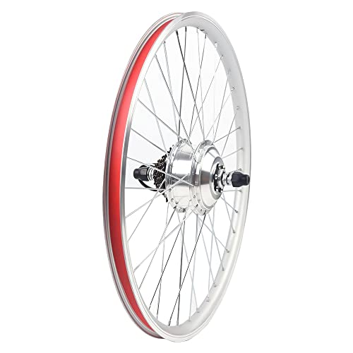 Chensyo Kit Conversion Vélo Électrique 26 Pouces 36V 250W, Moteur Roue Arrière Brushless avec Écran LCD, Capteur Pas, Accélérateur Pouce, Frein Coupure, Roue Libre 7 Vitesses, V-Brake/Frein Disque