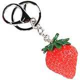Decorazione portachiavi: il portachiavi è un ciondolo fai-da-te bello e pratico per chiavi, borsa, zaino, chiave dell'auto, ecc., portachiavi alla fragola