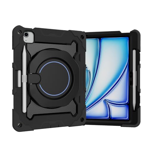 Protection intégrale iPad Air 11 M3 M2 étui noir robuste antichoc 360