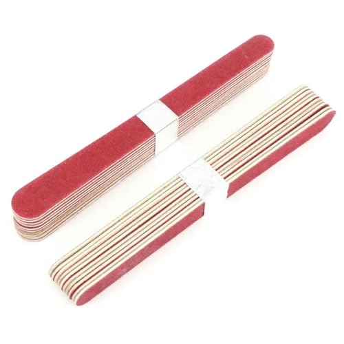 30 piezas Lima de uñas de doble cara para manicura, pulidora, pulidora, herramienta de madera 11,5 cm