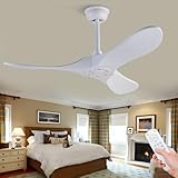 BOJUE Ventilador de Techo Blanco sin luz 106 cm, Cocina