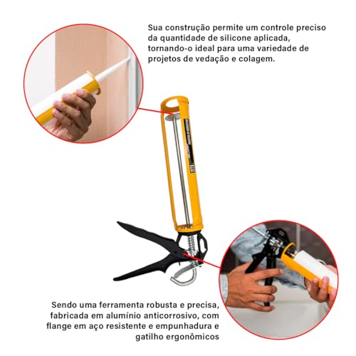 ELITE SUPERFLEX - Pistola Aplicador de Silicone Reforçada Profissional Elite