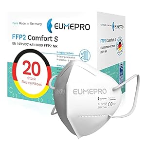 EUMEPRO FFP2 Comfort S – FFP2 maskers gemaakt EN gecertificeerd in Duitsland [EN 149:2001+A1:2009, CE 0757]