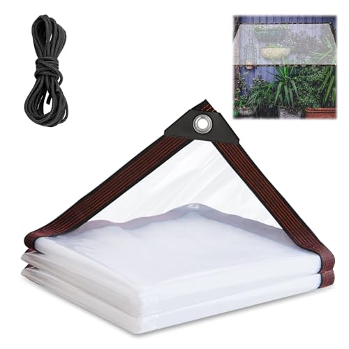 Telone Pergola Bioclimatica 1x2 Telo Occhiellato Plastica Impermeabile Teli Cerato Impermeabile Teli per Gazebo a Fasce Tenda Ermetica per Esterno Telo Pluriball Piscina Vetrata Scorrevole Esterno