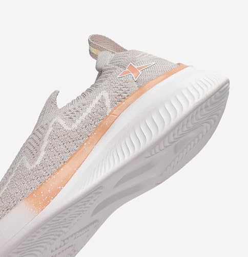 Image of XTEP Running Shoes for Women Breathable Knitted Pull On Sports Walking Shoes Lightweight Casual Sneakers