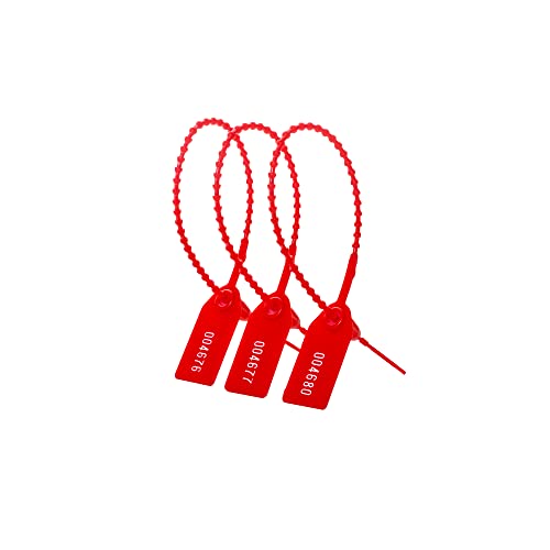 Stylight - 200 Plastic Truck Seals, Shipping Seals, Trailer Seal, Fire Extinguisher Seals, Pull-Tite Plastic Seals, Tamper Evident Seals, Security Seals, Self-Locking Seals, Stylight (Red 200) #TOP6