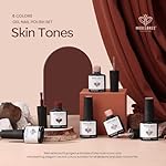 modelones Gel Nail Polish Kit -6 Colors Nude Pink Gel Polish Set Skin Tones Neutral Brown Soak Off Gel Nail Kit Manicure DIY Nail Art Salon Home Gift - Image 2