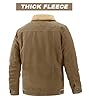 EKLENTSON Winter Coat Men Fleece Lined Military Tactical Jacket Thick Working Fleece Jackets Khaki,3XL #2