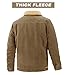 EKLENTSON Herren Winterjacke Militär Cargo Jacke Winter Fleecejacke Warme Freizeitjacke Winddichte Cargojacke mit Innentaschen, Khaki XL