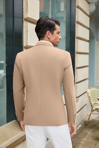 Image of COOFANDY Mens Casual Blazer Slim Fit Suit Jacket One Button Sport Coats