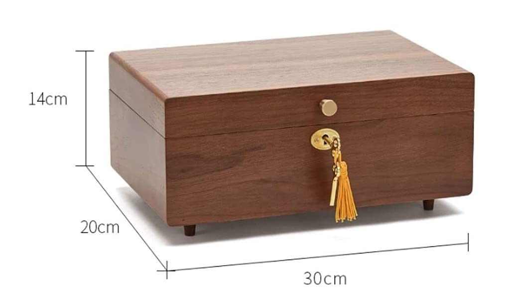Uhrenetui, Uhrenrolle, Uhrenbeweger, Schubladen-Aufbewahrungsbox aus massivem Holz, Ohrringe, Halsketten, Uhrenaufbewahrungsboxen, Uhrenbox, Uhren-Organizer (Schmuckkästchen mit Schloss)