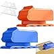 2 Stück Kartonschneider Für Katzenkratzbretter, Einzigartiger Und Effizienter Karton-Trenner, Ideal Für Katzenkratzer Und Handgefertigte Katzenbetten(Gelb + Blau)