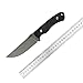 KUBEY Sicario KU240 Fixed Blade Knife with 4-Inch Drop Point Blade and G10 Handle, Full Tang Design and Kydex Sheath, for Outdoor Survival and Camping (Black/Stonewash)