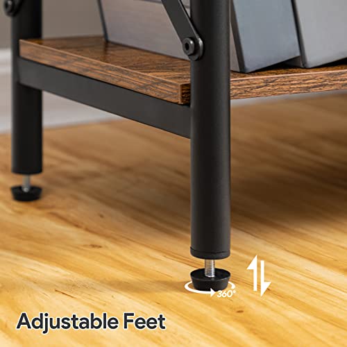 Alloswell Nightstands Set Of 2, End Tables With Storage Shelf, Bedside Tables X-Shaped Design, Side Tables For Living Room, Bedroom, 14.6 X 10.6 X 19.9 Inches, Easy Assembly, Rustic Brown Ethr2801S2 #TOP6