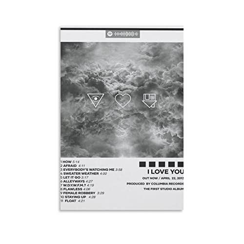 Poster sur toile I Love You The Neighbourhood toile décoration chambre sport 40x60cm