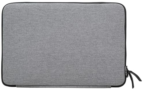 Funda para ordenador 15,6 gris de alta resistencia con acabados textiles cosidos a mano