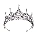 Fashion Shiny Rhinestone Crown Princess Tiaras Hairband Wedding Bridal Headband Accessories (Color : B) (A)