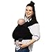 CuddleBug Fular Portabebés 9 en 1 – Canguro para Bebés Recién Nacidos y Niños hasta 16 Kg – Manos libres - Porta Bebés de Tela Suave y Elástico – Ideal como Regalo de Babyshower – Talla Única - (Negro)