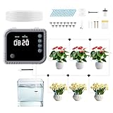 Forever Speed Kit di Irrigazione Automatica per Interno, 350 Modalità 2200 mAh Kit di Irrigazione a Goccia Automatica Ricaricabile per 15 Piante in Vaso da Interno, Balcone, Serra