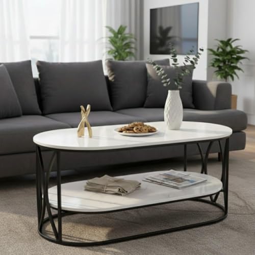 Image of Coffee Table Centre Table (C-BLK-White)