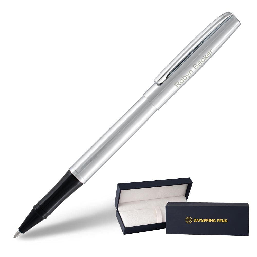 Dayspring Pens Richmond Rollerball in Chrome | Personalized/Engraved Luxury Gift Pen. Unique Gift with Engraved Name or Custom Message