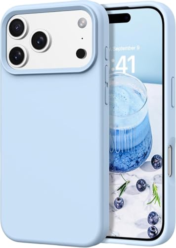 Image of Back Cover Compatible with iPhone 17 Pro Max Case Liquid Silicone Full Protection Shock Proof Back Cover for iPhone 17 Pro Max (Sky Blue)