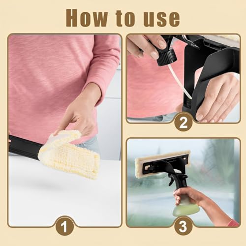 EPRVAUY 3 Stücke Ersatzpads für Fensterreiniger, Ersatzmikrofaser Wischmopppad für Fenstersauger Ersatzteile, für WV2 WV5
