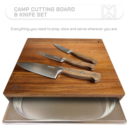 Set de Tabla y Cuchillos para Camping BOZEMAN OUTDOORS miniatura 2