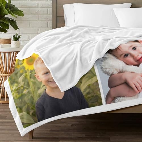 Image of inkArts Custom Blanket with Photo, Personalized Blanket, Customized Photo Blankets, Customizable Picture Blankets, Personalized Photo Gifts for Kid Baby Girl Boy Pet