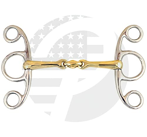 RIDING GEARS Elevator Bit German Silver Lozenge Mouthpiece Snaffle Jumping ...