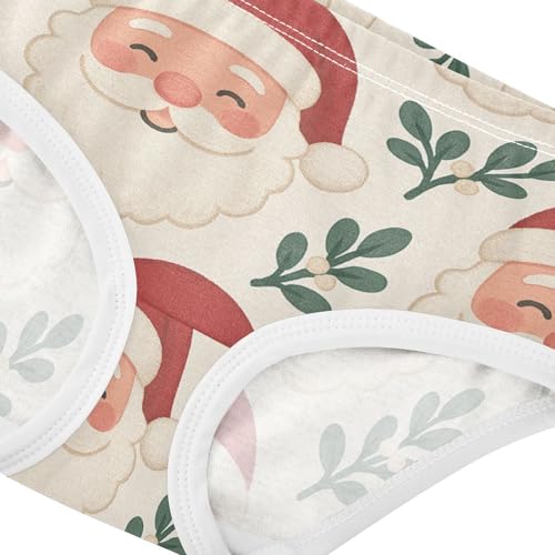 Girls' Briefs Toddler Cotton Underwear for Toddlers Seamless Santa Pattern4