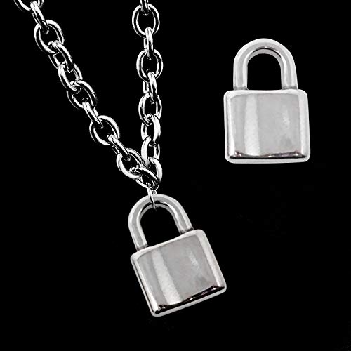 Honbay 20Pcs Stainless Steel Silver Lock Pendants Charms For Necklace Bracelet Jewelry Keychain Making #TOP2